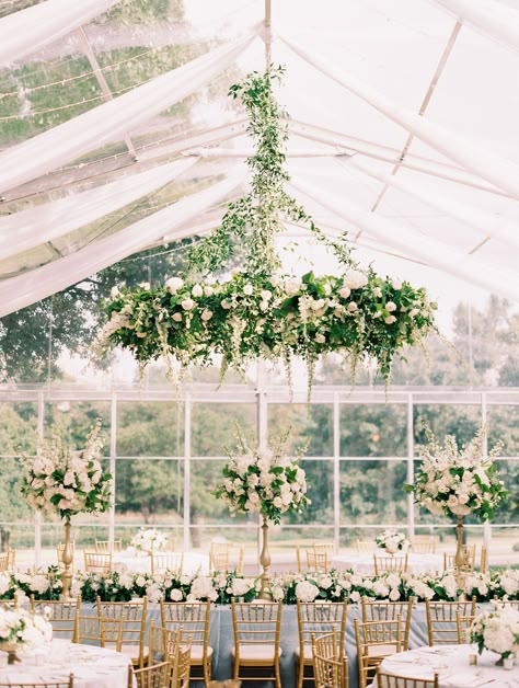 Fresh Garlands, Mumu Wedding, Turtle Creek, Floral Chandelier, Tent Reception, Wedding Venue Decorations, Wedding Tent, Space Wedding, Ballroom Wedding