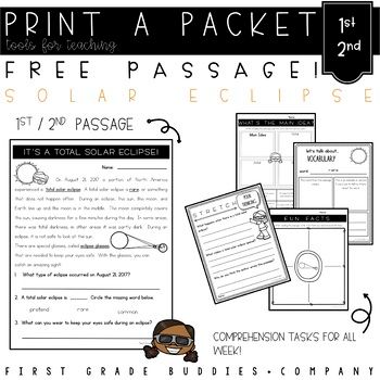 Solar Eclipse Reading Passage with Comprehension Questions | TpT Solar Eclipses, Eclipse 2024, Comprehension Passage, Remote Learning, Reading Classroom, Fiction And Nonfiction, Comprehension Questions, Reading Passages, Home Learning