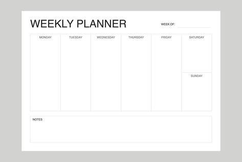 Todo Planner, Study Planner Printable Free, Planner Template Weekly, Minimalist Weekly Planner, Planner Weekly Layout, Life Raft, Weekly Planner Design, Weekly Calendar Template, Weekly Planner Free Printable