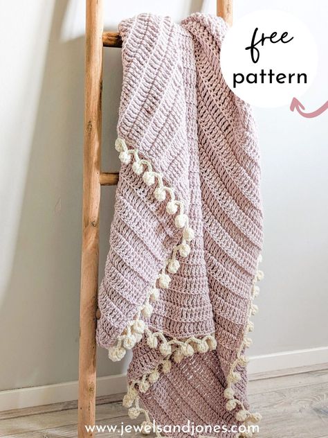 a crochet baby blanket on a decorative ladder. Easy Crochet Blanket For Beginners Free, Simple Baby Blanket, Quick Crochet Baby Blanket Free Pattern Simple Easy, Beginner Crochet Baby Blanket, Crochet Baby Blanket Girl, Quick Crochet Baby Blanket, Crochet Baby Girl Blanket, Easy Baby Blanket Crochet, Easy Crochet Baby Blanket Free Pattern