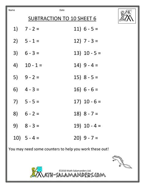 Subtraction Within 20 Worksheets, Basic Subtraction Worksheets, Subtraction To 20, Math Subtraction Worksheets, Basic Subtraction, Subtraction Within 20, Subtraction Kindergarten, Math Addition Worksheets, Math Subtraction