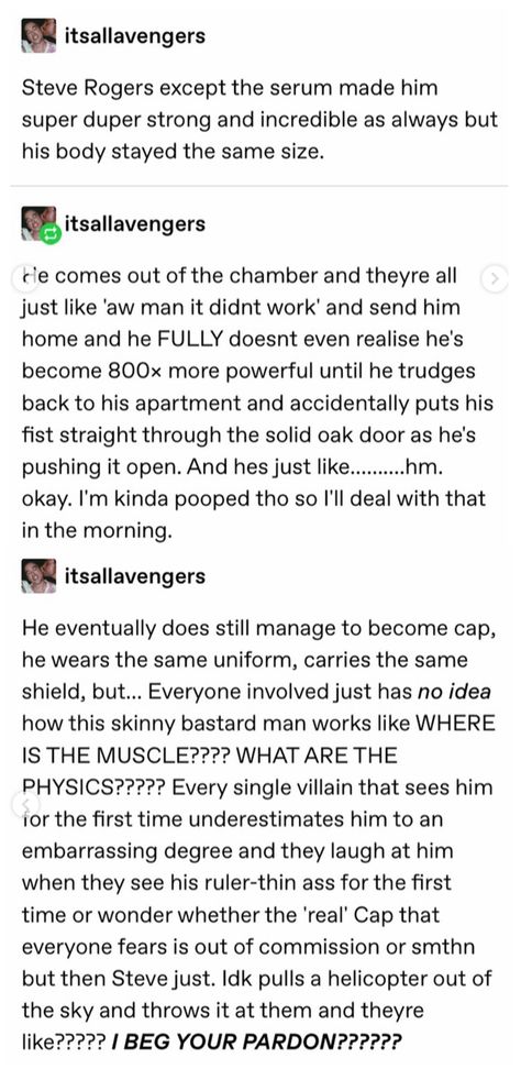 Captain America Headcanon, Steve X Bucky Headcanon, Stucky Headcanon Cute, Marvel Tumblr Posts, Stucky Headcanon Spicy, Spiderman Headcanon, Mcu Headcanon, Stucky Comic, Funny Headcanons