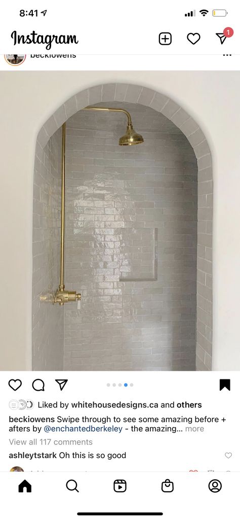 Shower Archway, Ensuite Bathroom, Upstairs Bathrooms, Girls Bathroom, Bathroom Update, Guest Bath, Tile Shower, House Bathroom, Shower Design