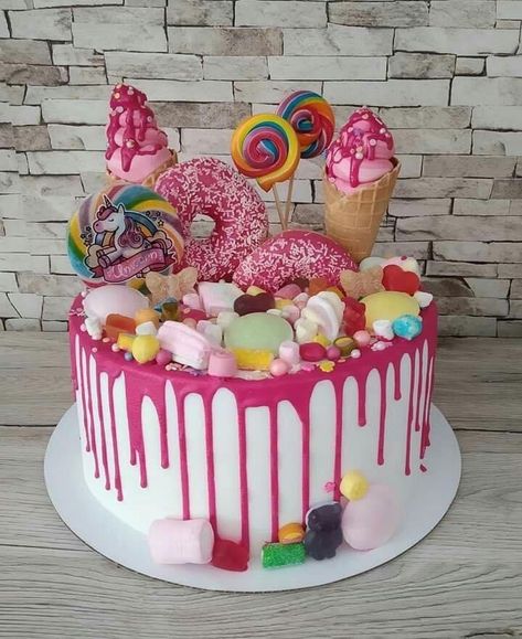 Sweetie Birthday Cake, Sprinkle Cakes, Shopkins Birthday Cake, 26 Birthday Cake, Donut Birthday Cake, Beautiful Birthday Cake, Sweetie Cake, Lolly Cake, Birthday Cake Design