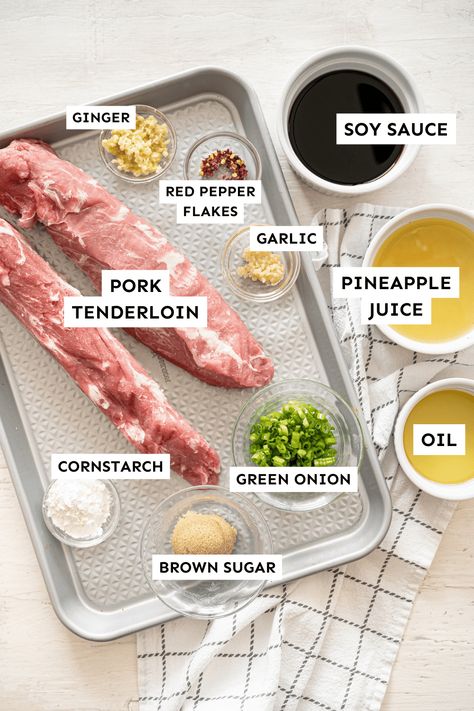 With a balance of sweet, tangy, umami, and just the right amount of salty flavor, this Hawaiian Pork Tenderloin marinade hits all the right palette spots. The marinade comes together quickly and works perfectly for air fryer, oven roasted, or grilled pork tenderloin. Serve it with our Pineapple Salsa for a colorful and flavorful dinner! Find this recipe and more at Thriving Home! Hawaiian Pork Tenderloin, Grilled Pork Tenderloin Marinade, Pineapple Pork Tenderloin, Oven Roasted Pork Tenderloin, Grilled Pork Tenderloin Recipes, Tenderloin Marinade, Teriyaki Pork Tenderloin, Pork Tenderloin Marinade, Pork Tenderloin Oven