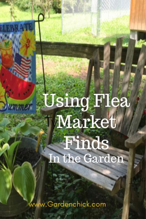 Flea Market Gardening, Flea Market Decorating, Garden Junk, Garden Decor Projects, Garden Whimsy, Garden Decor Diy, Vintage Garden Decor, Garden Yard Ideas, Flea Market Finds