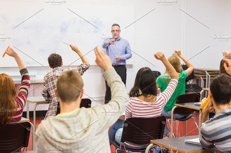 Students Raising Hands, Water Infographic, Art Final, The Hand, In The Classroom, The Classroom, Rear View, Water, Quick Saves