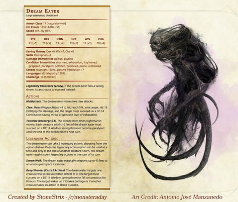 Rituals around various places create these Dnd Dream Monster, Astral Monster, Dnd 5e Homebrew Monsters, Shadowfell Dnd, Homebrew Monsters 5e, Dnd Homebrew Monsters, Aberration Dnd, Dream Monster, Homebrew Monsters