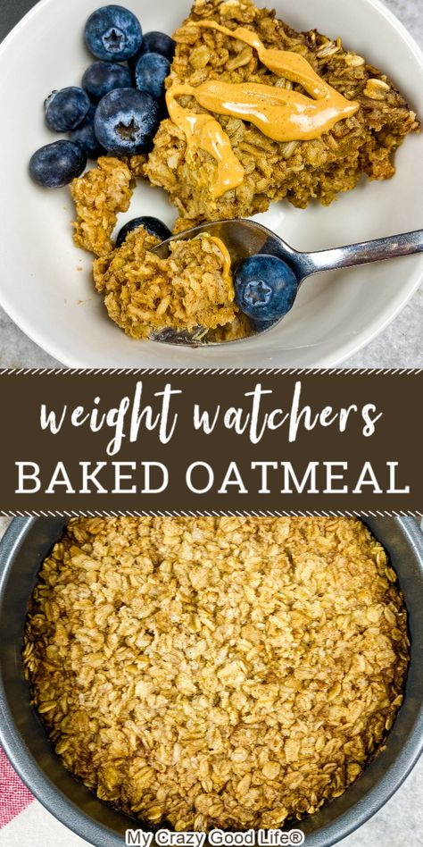 Ww Oatmeal, Healthy Breakfast Gluten Free, Amish Baked Oatmeal, Breakfast Gluten Free, Baked Oatmeal Recipe, Breakfast Oatmeal Recipes, Ww Breakfast, Weight Watchers Recipes Desserts, Baked Oatmeal Recipes