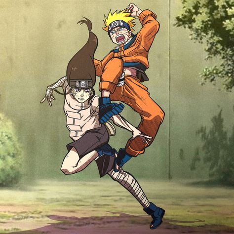 Naruto And Neji, Chunin Exams, Naruto Neji, Anime Superhero, Naruto Vs, Naruto Fan Art, Naruto Wallpaper, Naruto Anime, Art Instagram