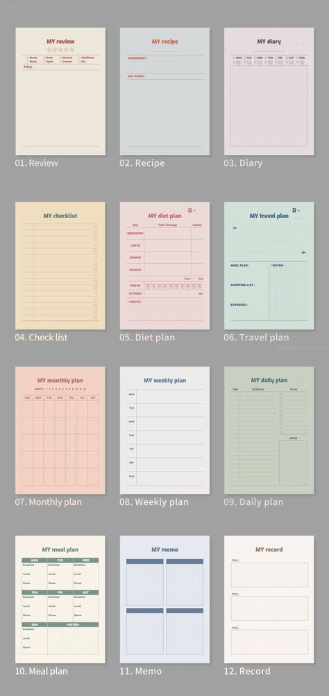 Free Daily Planner, Study Planner Printable, Planner Writing, Budget Planner Printable, Grid Notebook, Secret Diary, Monthly Budget Planner, Bullet Journal Mood, Planner Printables Free