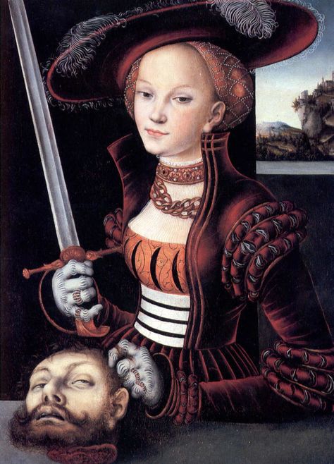 Head Of Holofernes, Judith And Holofernes, Cranach The Elder, Art History Memes, Lucas Cranach, Bride Of Christ, Collaborative Art, Painting Reproductions, Vintage Artwork