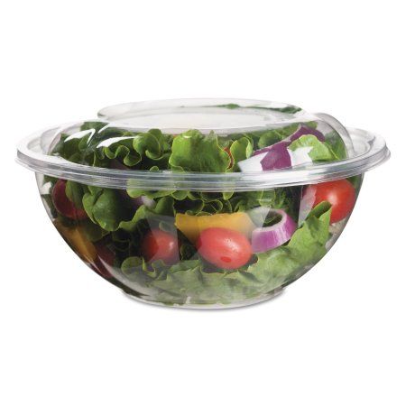 Crystal clear Eco-Products 24 Oz Renewable and Compostable Salad Bowls with Lids make an excellent option for displaying salads. Show your well-crafted lunch and dinner salads in these bowls. The sturdy PLA bowls are made from plant-based plastic while still being eco-friendly, thus making them a sturdy but conscientious choice. Size: 24 fl oz. Lunch Saludable, Bowls With Lids, Salad Container, Fruit Parfait, Clear Bowls, Clear Container, Snacks Saludables, Fruit Salad Recipes, Plastic Bowls