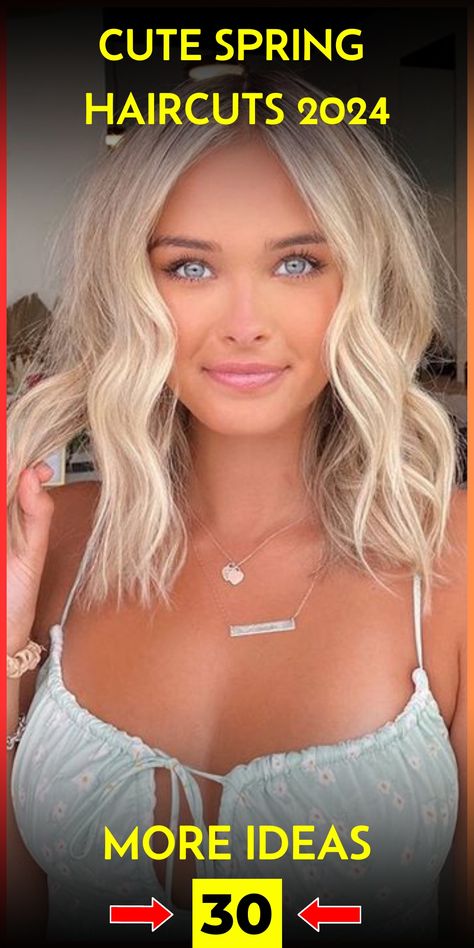 Embrace 2024 with cute spring haircuts 2024, a collection that represents the latest in women�s hairstyle trends. These ideas offer a fresh approach to your look, ensuring you're up to date with the current styles. Women’s Hair Trends 2024, 2024 Popular Hairstyles, 2024 Women’s Haircuts, 2024 Spring Haircuts, Spring 2024 Haircut Trends, Spring Hair Color Trends 2024 Blonde, Spring Haircuts 2024, Popular Hair Cuts 2024 Women, 2024 Womens Haircuts