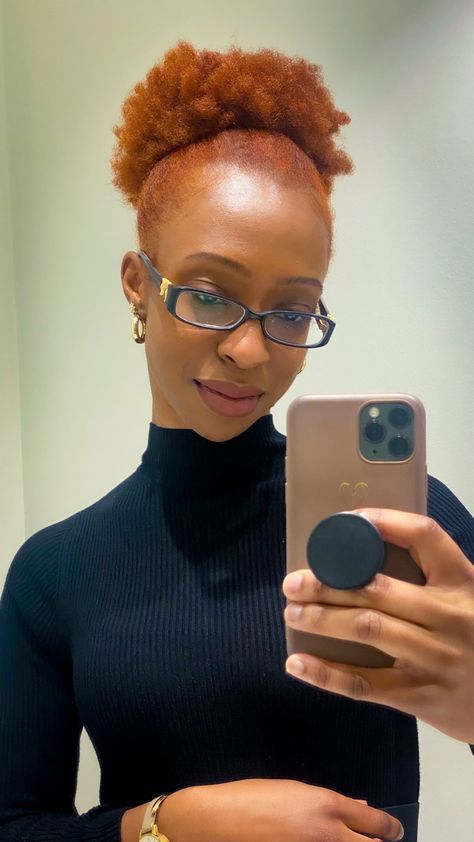 Red 4c Natural Hair, Red Afro Hair Natural 4c, Ginger 4c Hair, Ponytails Ideas, Red Afro, Natural Hair Twa, Natural Afro, Ginger Hair Color, Dye Hair