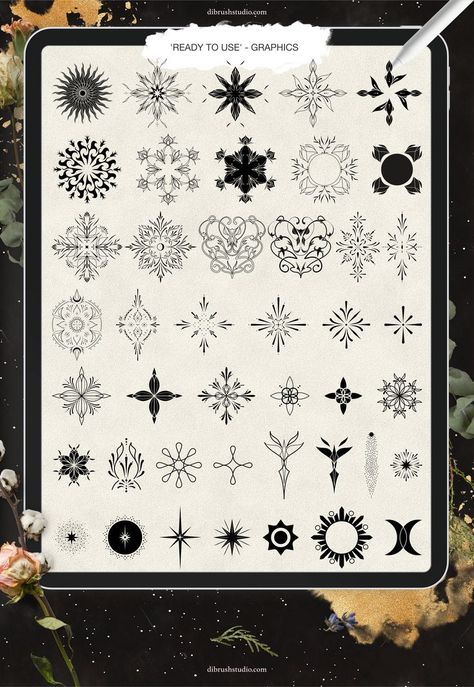 Procreate Stamp Brushes, Brush Tattoo, Free Tattoo Designs, Demon Tattoo, Procreate Stamps, Textures And Patterns, Free Stamps, Art Procreate, Free Procreate