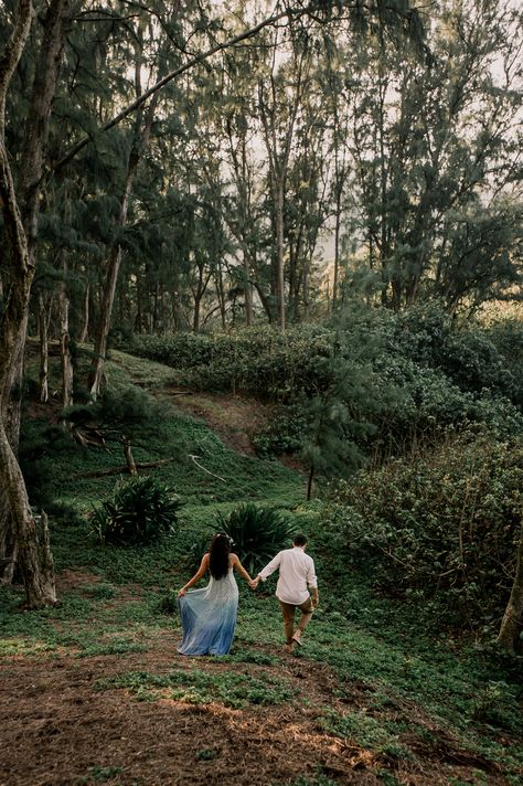 Man Leading Wife Through Jungle Pre Wedding Photoshoot In Jungle, Couple In Jungle Photography, Jungle Photoshoot Ideas Couple, Jungle Engagement Photos, Jungle Couple Photoshoot, Jungle Photoshoot Ideas, Jungle Photoshoot, Jungle Pictures, Prenuptial Photoshoot