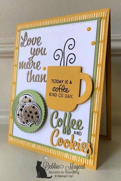 Fun Card Featuring Nothings Better Than Stamp Set by Stampin' Up! Nothings Better Than, Coffee Themed Cards, Alphabet Challenge, Stampin Up 2020 2021, Chocolate Card, Mary Fish, Stampin Pretty, Coffee Cards, Stampin Up Catalog