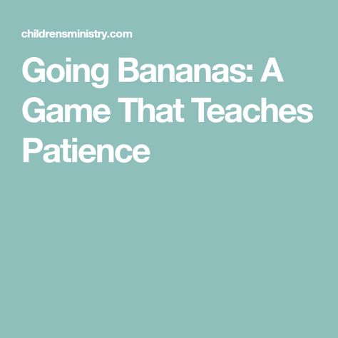 Jam Ideas, Patience Game, Dr Kids, Kids Church Activities, Youth Lessons, Kids Church Lessons, Funny Party Games, Bible Object Lessons, Kids Song