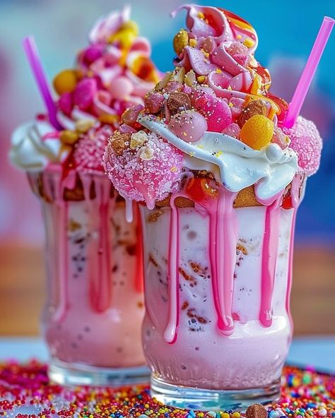 Freakshakes Recipe, Pink Food, Pink Food Coloring, Pink Foods, Recipe Ingredients, Pink Unicorn, Vanilla Ice, Vanilla Ice Cream, Food Coloring