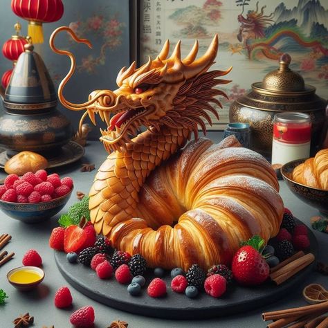 Dragon Bread, Food Sculpture, Fruit And Vegetable Carving, Cool Cake Designs, Bread Art, Amazing Food Art, Creative Food Art, Food Carving, Easy Food Art