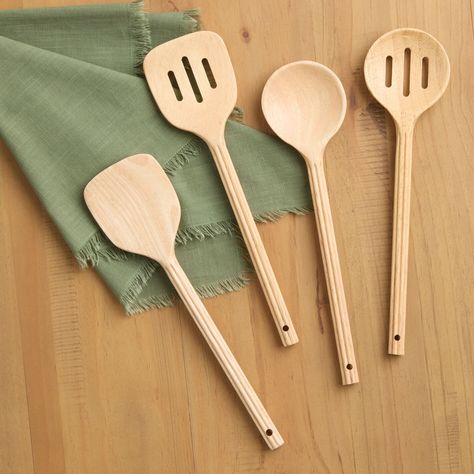 Natural Rubber Wood Turner - World Market Wood Cooking Utensils, Wood Kitchen Utensils, Boiled Peanuts, Slotted Spoons, Slotted Spoon, Wood Turner, Utensils Set, Cooking Utensils Set, Wood Spoon