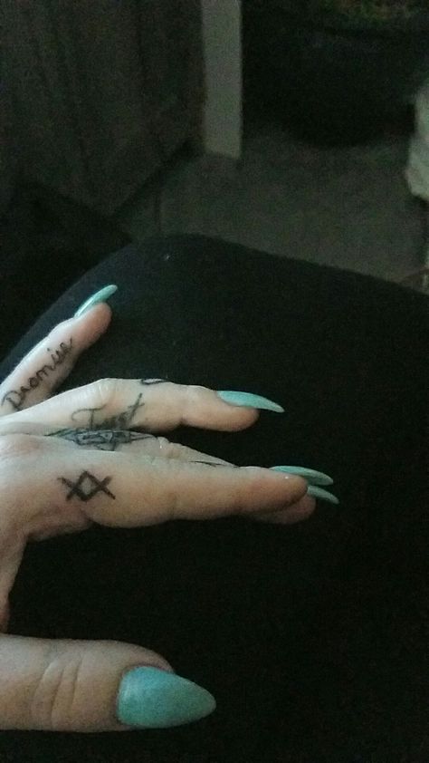 Greek symbol "where theres a will there's a way" finger tattoo Greek Finger Tattoo, Finger Rune Tattoos For Women, Viking Finger Tattoo, Slavic Finger Tattoo, Occult Finger Tattoo, Greek Symbol, Finger Tattoo, Finger Tattoos, Fish Tattoos