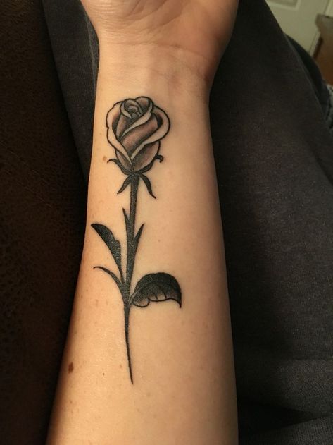 Found on Bing from risquetattoos.com Steve Tattoo, Bud Tattoo, Rose Bud Tattoo, Purple Rose Tattoos, Rose Tattoo On Arm, Rose Hand Tattoo, Birthday Tattoo, Flower Tattoo Back, Black Rose Tattoos