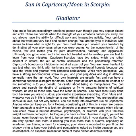 Capricorn Sun/Scorpio Moon - Gladiator Capricorn Sun Aries Moon, Sagittarius Sun Capricorn Moon, Scorpio Sun Capricorn Moon, Scorpio Moon Woman, Scorpio Moon Aesthetic, Scorpio Sun Aquarius Moon, Sun Capricorn, Sun Scorpio, Capricorn Astrology