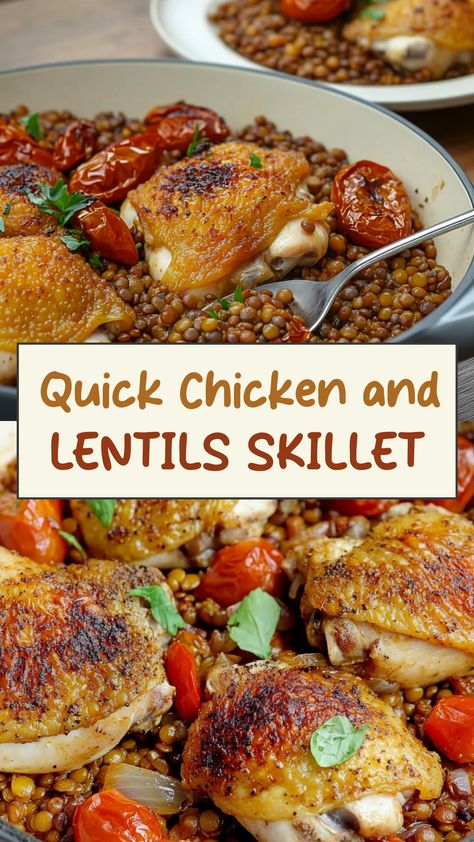 Explore delicious and nutritious recipes with this collection of chicken and lentil dishes. From hearty stews to flavorful curries, these recipes are perfect for a satisfying meal any day of the week. Discover new ways to enjoy the combination of tender chicken and protein-packed lentils that will leave you feeling satisfied and nourished. Whether you're looking for a quick weeknight dinner or a weekend comfort food, these recipes are sure to impress your taste buds. Lentil Chicken, Chicken And Lentils, Lentils Recipe, Lentil Dishes, Slow Cooked Chicken, Hearty Chicken, Recipes To Try At Home, Comfort Soup, Quick Chicken