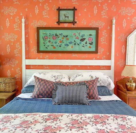 Hayes Cottage (@hayes.cottage) • Instagram photos and videos Traditional English Garden, English Country Bedroom, Heather Taylor, Colorful Bedroom, Cottage Bed, Painted Beds, English Country Decor, Ruffle Pillow, English Country Style