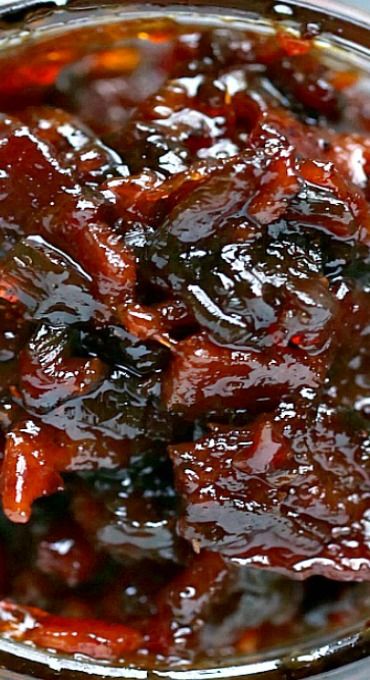 Delicious Miss Brown Bacon Jam, Candied Bacon Jam, Whiskey Bacon Jam, Canning Bacon Jam, Bacon Jelly Recipe, Tomato Bacon Jam Recipes, Whiskey Bacon Jam Recipe, Bacon Marmalade Recipe, Bacon Jam Recipe Easy