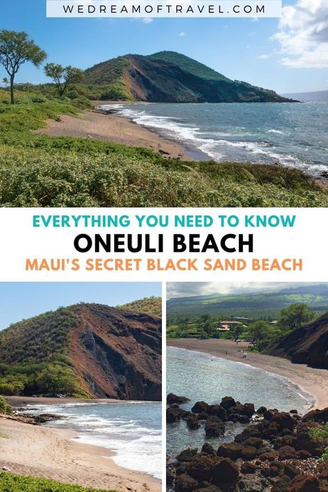 Maui Black Sand Beach, Maui Kihei, Hawaii Packing List, Maui Photos, Hawaii Packing, Maui Itinerary, Vacation List, Hidden In Plain Sight, West Maui