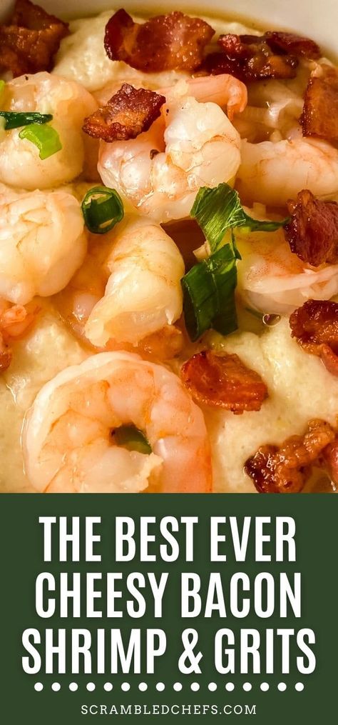 Cheesy Shrimp And Grits Recipe, Creamy Shrimp And Grits Recipe, Cheesy Shrimp And Grits, Best Shrimp And Grits Recipe, Shrimp And Cheese Grits, Easy Shrimp And Grits, Cheese Grits Recipe, Southern Shrimp And Grits, Shrimp Grits Recipe