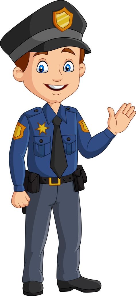 Cartoon smiling policeman waving hand Policeman Clipart, Community Helpers Police, Dentist Cartoon, Body Parts For Kids, Police Appreciation, Waving Hand, Man Clipart, Kindergarden Activities, Community Helper