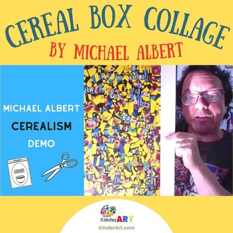 cerealismwithmichaelalbert Primary School Art Lessons, Box Collage, Bubble Pictures, Shape Collage, Art Lessons Middle School, Linoleum Block Printing, Holiday Program, Unique Drawings, Cardboard Art