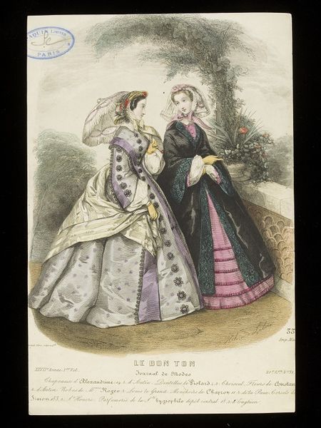 Fashion plate | Heloïse Leloir | V&A Search the Collections 1850s Fashion, Super Images, Historical Eras, Romantic Era, Ladies Day Dresses, 1800s Fashion, 19th Century Fashion, Bon Ton, Edwardian Fashion