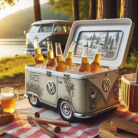 Volkswagen Bus Inspired Ice Box ❄️🚌🍹 #VWBusIceBox #RetroCooler #ChillVibes Keep your drinks cool in style with the Volkswagen Bus Inspired Ice Box. Taking cues from the beloved VW Bus, this retro cooler adds a touch of nostalgia to any gathering. Whether you're tailgating, camping, or just chilling in the backyard, this ice box keeps the party going with its spacious interior and vintage charm. Pack it up, hit the road, and enjoy refreshments with a side of retro flair wherever you roam. 🌴🥤🚌 Retro Cooler, Cooler Box, Just Chilling, Ice Box, Volkswagen Bus, Hit The Road, Charm Pack, Vw Bus, The Road