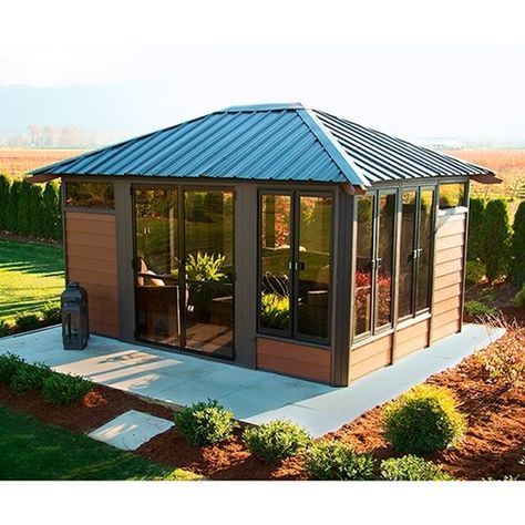 Open Gazebo, Enclosed Gazebo, درج السلم, Large Gazebo, Backyard Structures, Outdoor Extension, Screened Gazebo, Hot Tub Gazebo, Gazebo Ideas