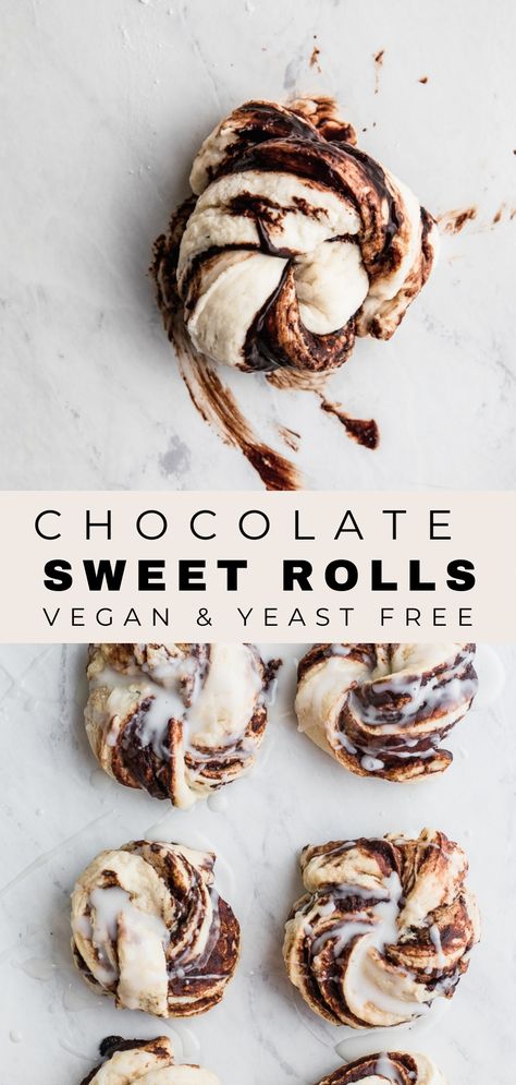 Chocolate Rolls, Patisserie Vegan, Best Vegan Desserts, Vegan Pastries, Vegan Baking Recipes, Fall Baking Recipes, Chocolate Roll, Sweet Rolls, Chocolate Dessert Recipes