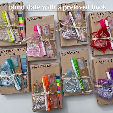 Blind date with a preloved book Includes: - preloved book of your chosen genre - bookmark - annotating tabs - highlighter - pen - stickers - bag of tea  - thumb holder  The perfect gift for a loved one, or for yourself ;) Please leave your favourite tropes, etc, and your goodreads account in the personalisation! I will handpick a book that I think fits well with the books you have read before (and one you don't already own), which is harder to do without this information provided :)  Please not .#StickerBookFun #StickerBookLove #StickerBookAddict #StickerBookObsessed #StickerBookCommunity Book Accessories Gift Ideas, Christmas Book Gift Ideas, Books Gift Ideas, Journal Gift Ideas, Book Date, Blind Date With A Book, Date With A Book, Highlighter Pen, Gift Inspo