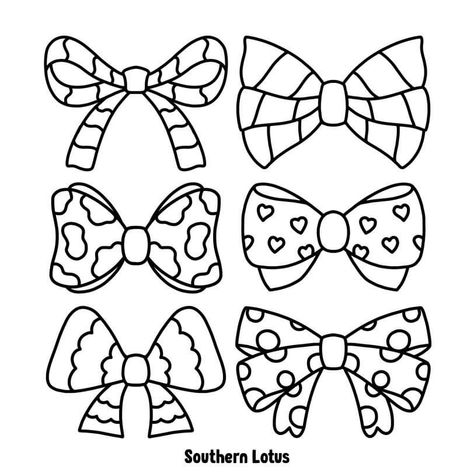 Bow Coloring Pages, Vintage Coloring Pages, Desenho Aesthetic, Coco Wyo, Headband Crafts, Paper Duck, Detailed Coloring Pages, Free Adult Coloring Pages, Alphabet Coloring Pages