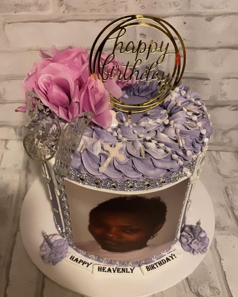 Heavenly Birthday Cake Ideas, Memorial Cake, Memorial Cakes In Loving Memory, Full Sheet Cake, Happy Heavenly Birthday, Happy Birthday In Heaven, Birthday In Heaven, Sheet Cake, In Loving Memory