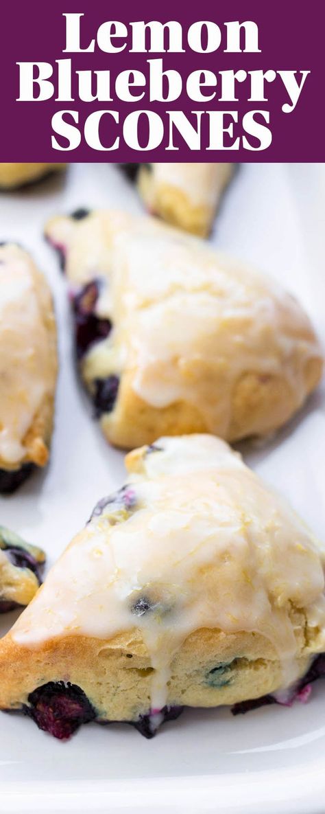 Lemon Blueberry Scones Home Made Scones, Food Processor Dough, Simply Recipe, Pretty Pastries, Lemon Blueberry Scones, Homemade Blueberry Pie, Blueberry Scones Recipe, Breakfast Baking, Yogurt Dessert