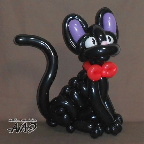 Balloon Cat, Cat Balloon, Pokemon Balloons, Halloween Balloons Decorations, Balloon Craft, Balloon Halloween, Cat Balloons, Balloon Modelling, Balloon Crafts