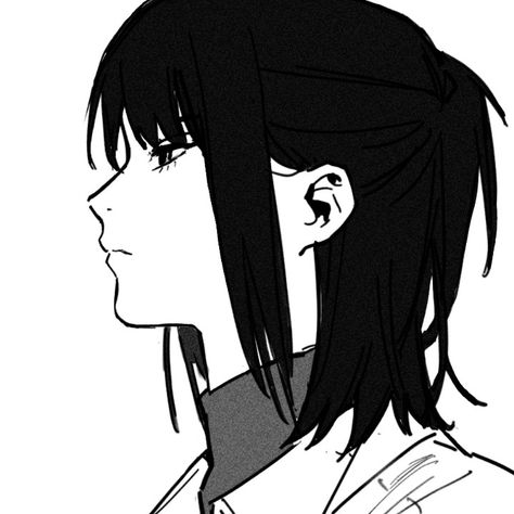 Anime Wolfcut Hair Pfp, Black Hair Matching Pfp, Anime Wolfcut, Cute Doodle Art Aesthetic, Doodle Art Aesthetic, Themes Aesthetic, Cute Doodle, Anime Black Hair, Anime Black