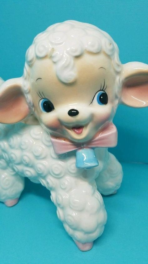 Midcentury Nursery, Rushton Dolls, Mid Century Nursery, Copic Marker Drawings, Vintage Lamb, Lefton Figurines, Animation Classes, Bunny Book, Antique Aesthetic