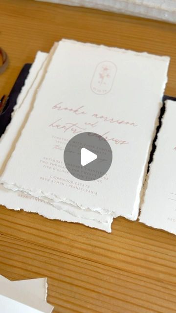 Did you know that when an invitation has that ‘torn’ paper look, it is actually called a ‘deckled edge’. Although, it is extremely time consuming- the final product is GORG and EDGEY 😏😉 Custom Wedding Stationery, Creative Labs, Torn Paper, How To Make Paper, Creative Process, Creative Inspiration, Paper Design, Did You Know, Knowing You