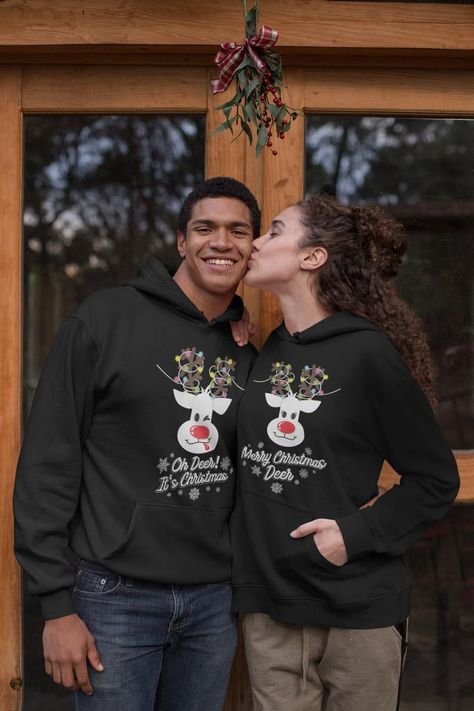 With this cute pärchen hoodies gift set for couples you can show your other half, how much do you love him or her. Matching couple matching hoodies with unique design is an amazing present for couples. IMPORTANT: PLEASE CHECK THE SIZE CHART BEFORE ORDERING! High quality Christmas jumpers made of Couple Sweaters, Couples Christmas Sweaters, Deer Couple, Deer Sweater, Sweater Couple, Couple Hoodies, Couple Presents, Christmas Pullover, Couples Sweaters