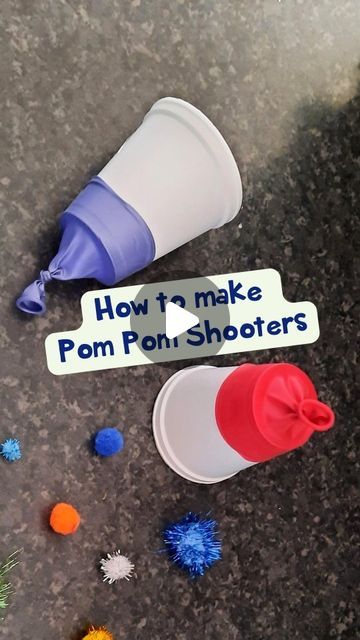 Pom Pom Shooter Craft, Pompom Shooter, Marshmallow Shooter Diy, Pom Pom Shooters, Diy Marshmallow Shooter, Balloon Cup Stacking Game, Marshmellow Shooter, Pvc Marshmallow Shooter, Marshmallow Shooter